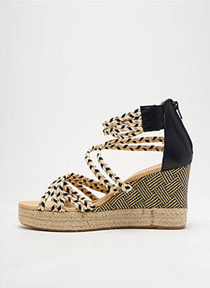 Espadrile țesătură satinată toc de 4 la 6 cm auriu MKD femeie