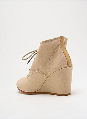 Botine/ghete vârf rotund toc de 7 la 9 cm bej ELEVEN PARIS femeie