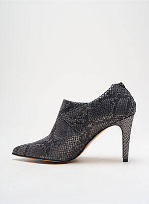 Botine/ghete țesătură satinată toc de 7 la 9 cm argintiu ANDY BY SEMER femeie