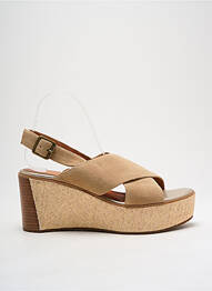 Sandale/pantofi decupați toc platformă toc de 4 la 6 cm bej MAM'ZELLE femme