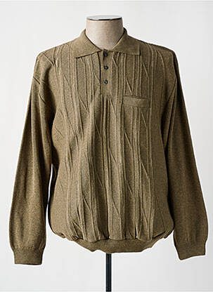 Pulover elasticitate mâneci lungi maro PAUL RHODAMEL homme