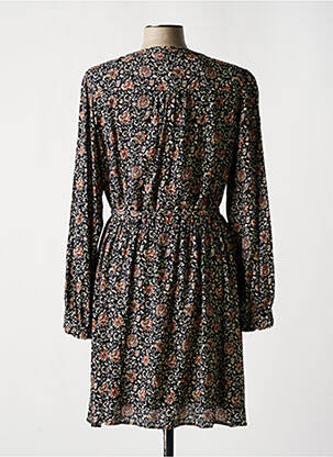 Rochie midi imprimeu floral mâneci lungi negru C'EST BEAU LA VIE femeie