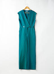 Salopetă-pantalon guler petrecut fără mâneci verde DINA & DESS femme