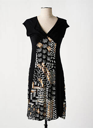 Rochie scurtă mâneci scurte mâneci scurte negru VANIA femeie