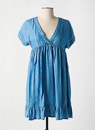 Rochie scurtă croială evazată mâneci scurte albastru MOLLY BRACKEN femme