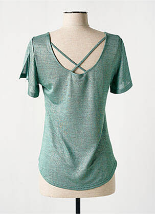 Tricou elasticitate mâneci scurte verde MOLLY BRACKEN femeie