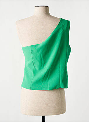 Top țesătură crep fără mâneci verde DIVA & DESS femeie