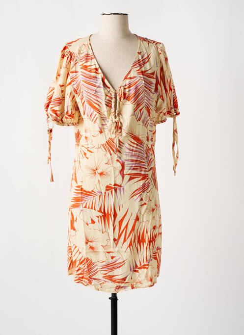 Rochie scurtă mâneci scurte mâneci scurte portocaliu LES P'TITES BOMBES femme