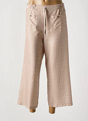 Pantalon 7/8 talie înaltă talie înaltă maro DIVA & DESS femeie