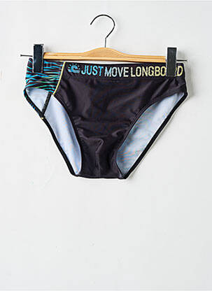 Slip de baie negru LONGBOARD bărbat