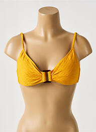 Sutien de costum de baie elasticitate sutien cu susținere înaltă și burete detașabil galben WATERCULT femme