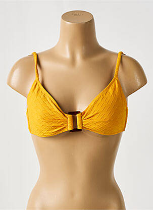 Sutien de costum de baie elasticitate sutien cu susținere înaltă și burete detașabil galben WATERCULT femme