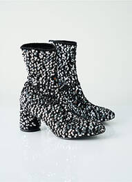 Botine/ghete țesătură satinată toc de 4 la 6 cm negru & OTHER STORIES femeie