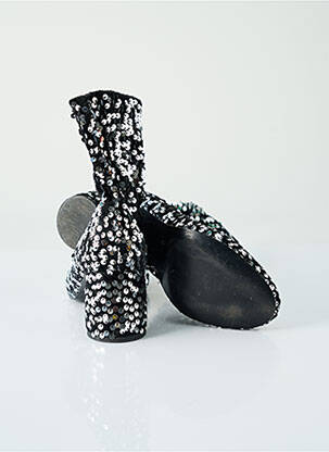 Botine/ghete țesătură satinată toc de 4 la 6 cm negru & OTHER STORIES femeie
