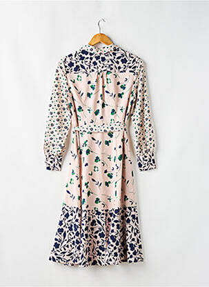 Rochie midi imprimeu floral mâneci lungi roz BODEN femeie