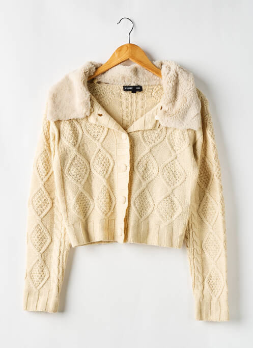 Vestă cu mâneci lungi bej WEDNESDAY'S GIRL femeie