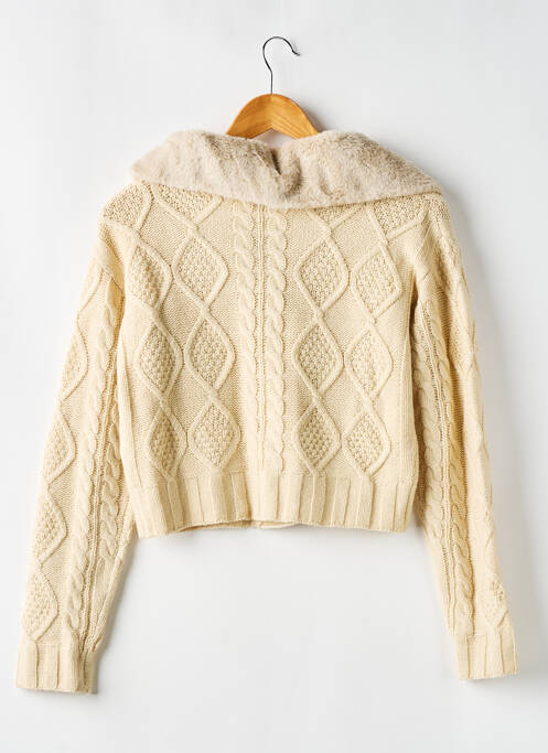 Vestă cu mâneci lungi bej WEDNESDAY'S GIRL femeie