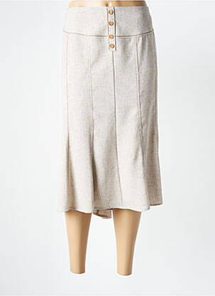 Fustă midi bej FRANCE RIVOIRE femeie