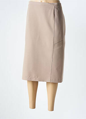 Fustă midi bej GRIFFON femeie