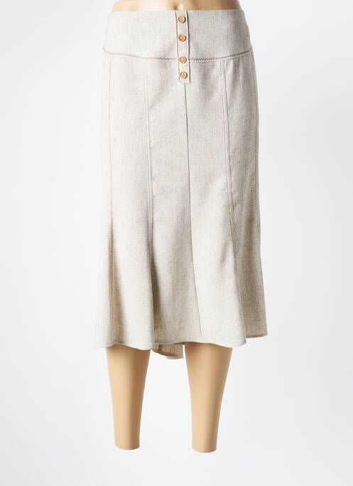 Fustă midi bej FRANCE RIVOIRE femeie