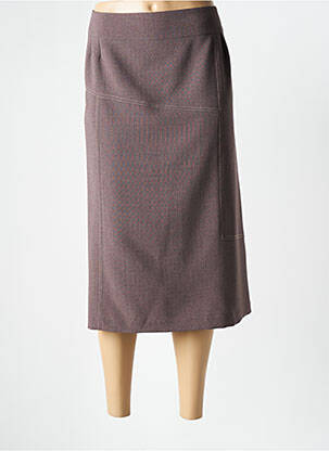 Fustă midi maro GEVANA femeie