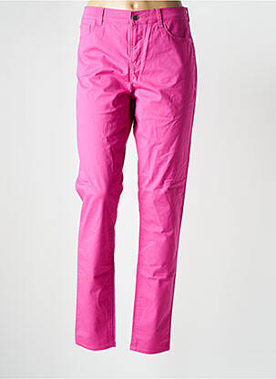 Pantalon slim țesătură poplin mărime normală roz EMPORIO ARMANI femeie