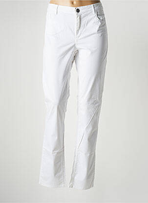 Pantalon slim țesătură poplin mărime normală alb TRUSSARDI JEANS femeie