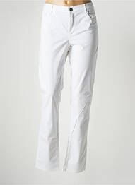 Pantalon slim țesătură poplin mărime normală alb TRUSSARDI JEANS femme