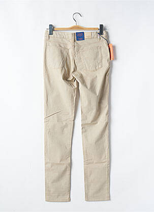 Pantalon slim țesătură poplin mărime normală bej TRUSSARDI JEANS femeie