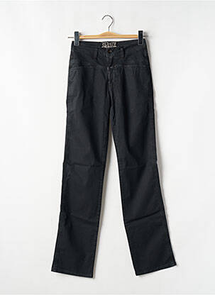 Pantalon drept țesătură poplin talie înaltă negru CLOSED femeie