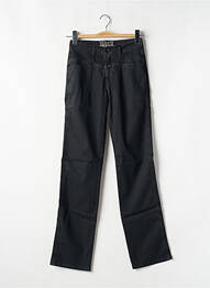 Pantalon drept țesătură poplin talie înaltă negru CLOSED femme