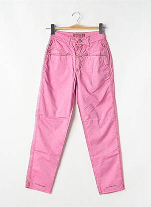 Pantalon slim talie elastică roz CLOSED femeie