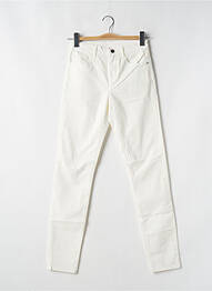 Pantalon slim țesătură poplin talie înaltă bej ARMANI femme
