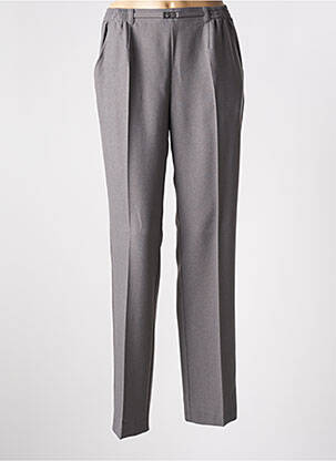 Pantalon drept talie elastică mărime normală gri BRANDTEX femeie
