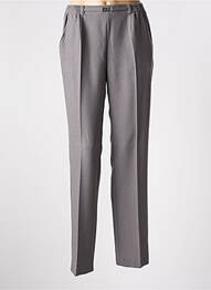 Pantalon drept talie elastică mărime normală gri BRANDTEX femme