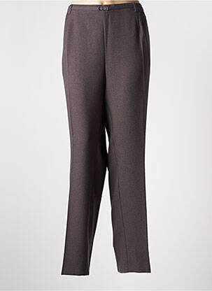 Pantalon drept talie elastică mărime normală maro BRANDTEX femeie