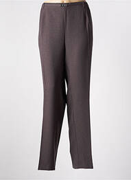 Pantalon drept talie elastică mărime normală maro BRANDTEX femeie
