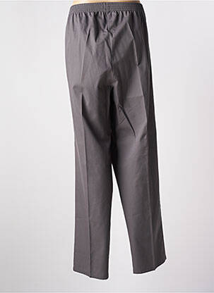 Pantalon drept țesătură poplin mărime normală gri PIERRE D'ARLANC femeie