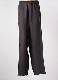 Pantalon drept talie elastică mărime normală maro PIERRE D'ARLANC femme