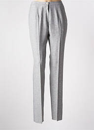 Pantalon slim talie elastică talie înaltă gri GEVANA femme
