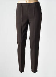 Pantalon drept țesătură crep talie înaltă maro GEVANA femme