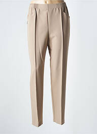 Pantalon slim talie elastică talie înaltă maro GRIFFON femme