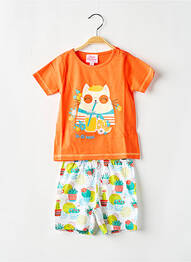 Pijama imprimeu fantezie portocaliu ROSE POMME fille