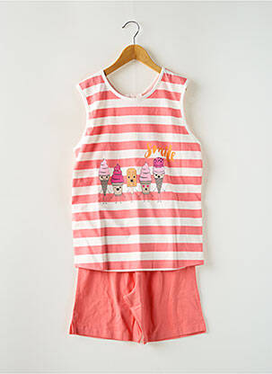 Pijama țesătură jerseu portocalie ROSE POMME fată