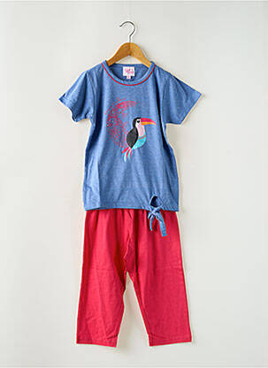 Pijama țesătură jerseu albastru ROSE POMME fată