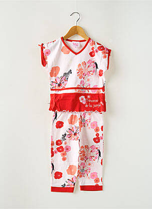 Pijama țesătură jerseu roșu ROSE POMME fată
