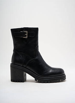 Botine/ghete material neted toc de 4 la 6 cm negru SMS femeie