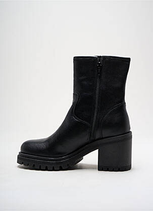 Botine/ghete material neted toc de 4 la 6 cm negru SMS femeie