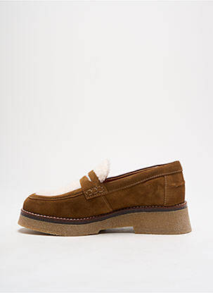 Mocasini vârf rotund toc de 4 la 6 cm maro REQINS femeie