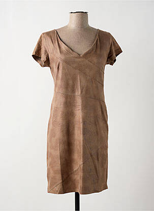 Rochie scurtă maro REVD'ELLE femeie